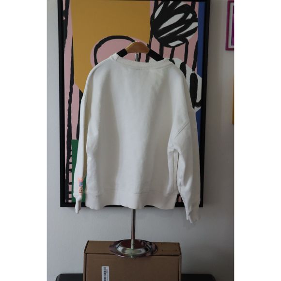 Girls 11-12 (152cm) Zara X Mickey Brush Stroke Vintage Style Sweater - Picture 2 of 4